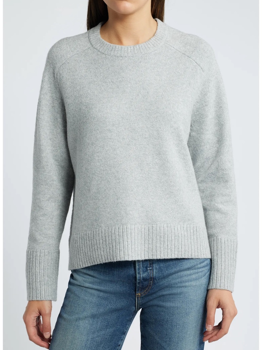 NWT Treasure & Bond Raglan Crew Pullover Sweater in Black - XS